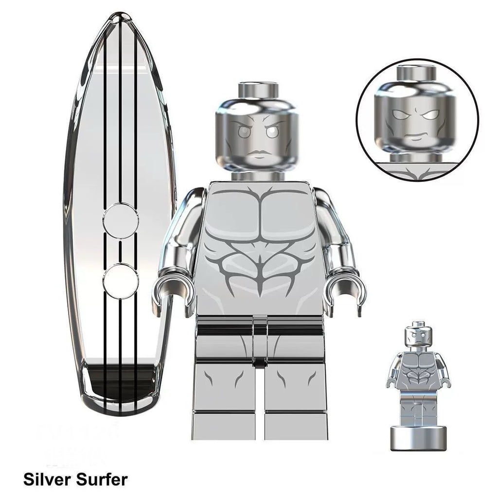 Silver Surfer Marvel Superhero minifigure Lego Compatible