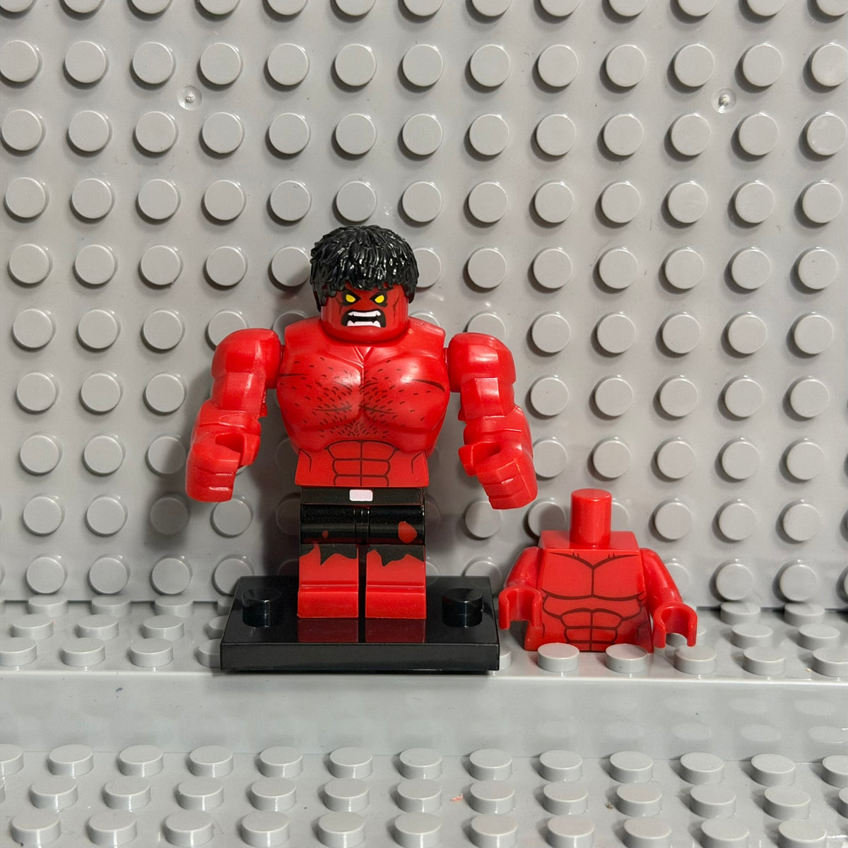Red Hulk Marvel Superhero minifigure Lego Compatible