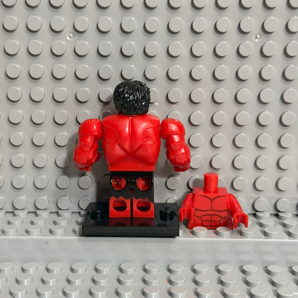 Red Hulk Marvel Superhero minifigure Lego Compatible