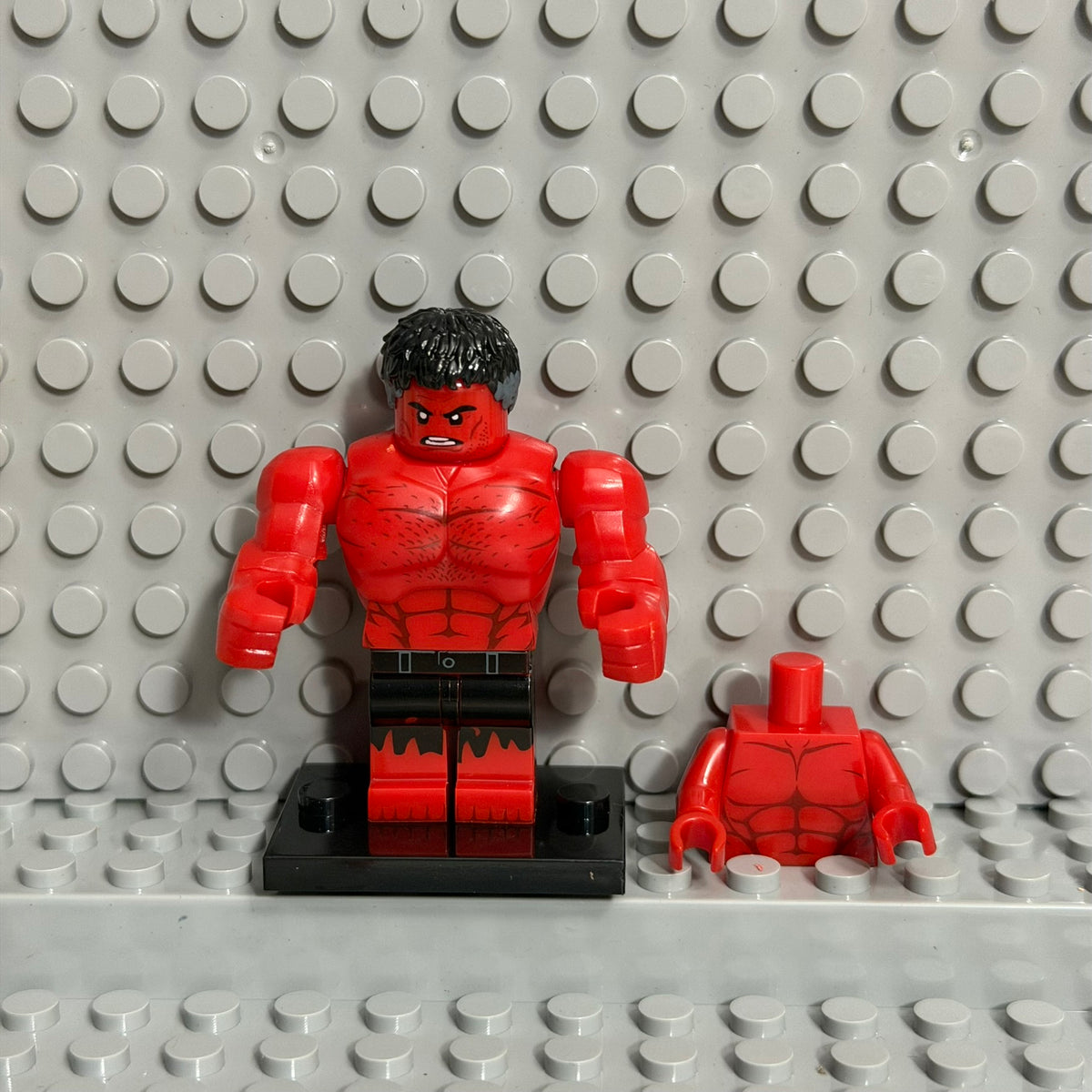 Red Hulk Marvel Superhero minifigure Lego Compatible