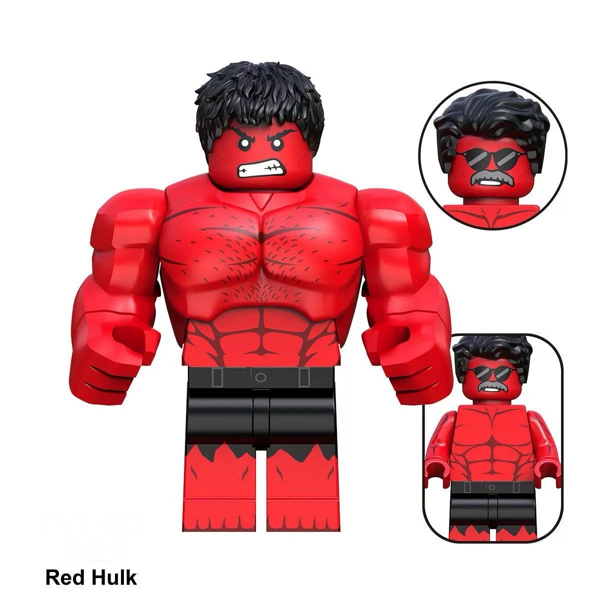 Red Hulk Marvel Superhero minifigure Lego Compatible