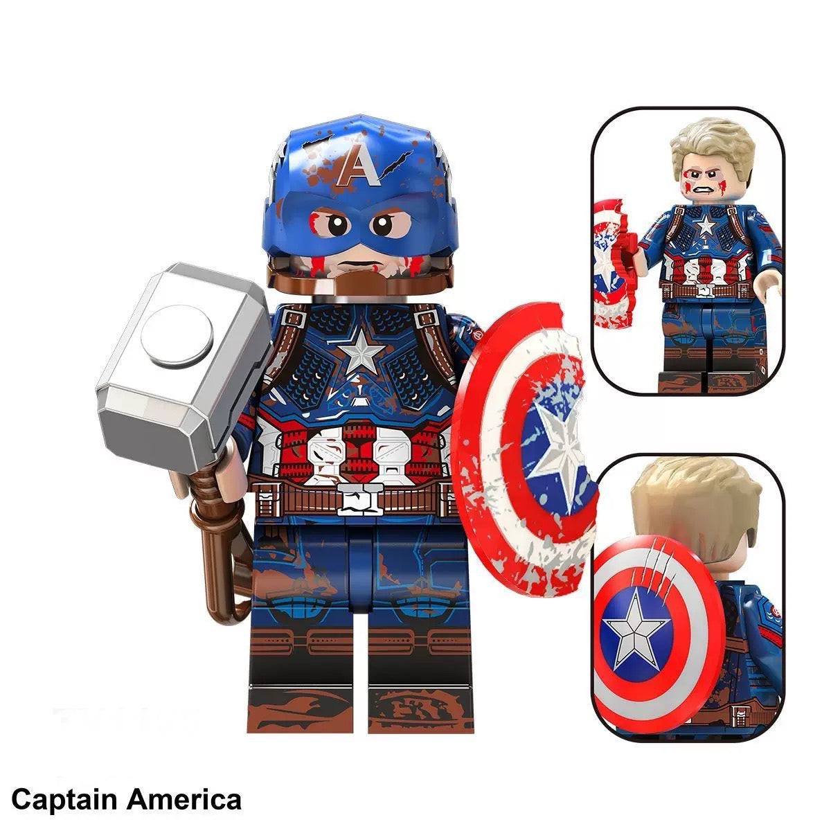 Captain America Marvel Superhero minifigure Lego Compatible