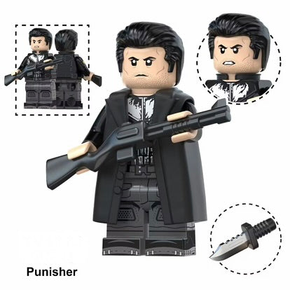 Punisher Marvel Superhero minifigure Lego Compatible