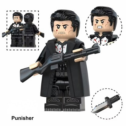 Punisher Marvel Superhero minifigure Lego Compatible