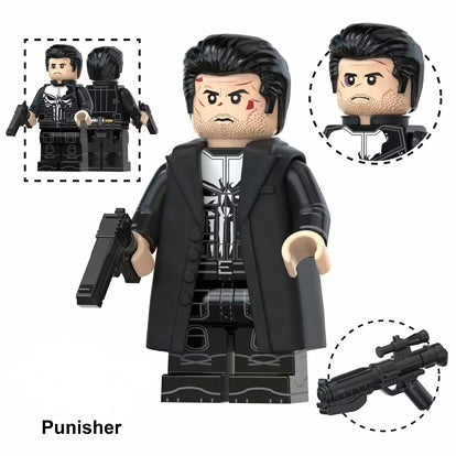 Punisher Marvel Superhero minifigure Lego Compatible