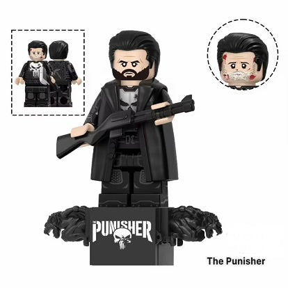 Punisher Marvel superhero minifigure Lego Compatible