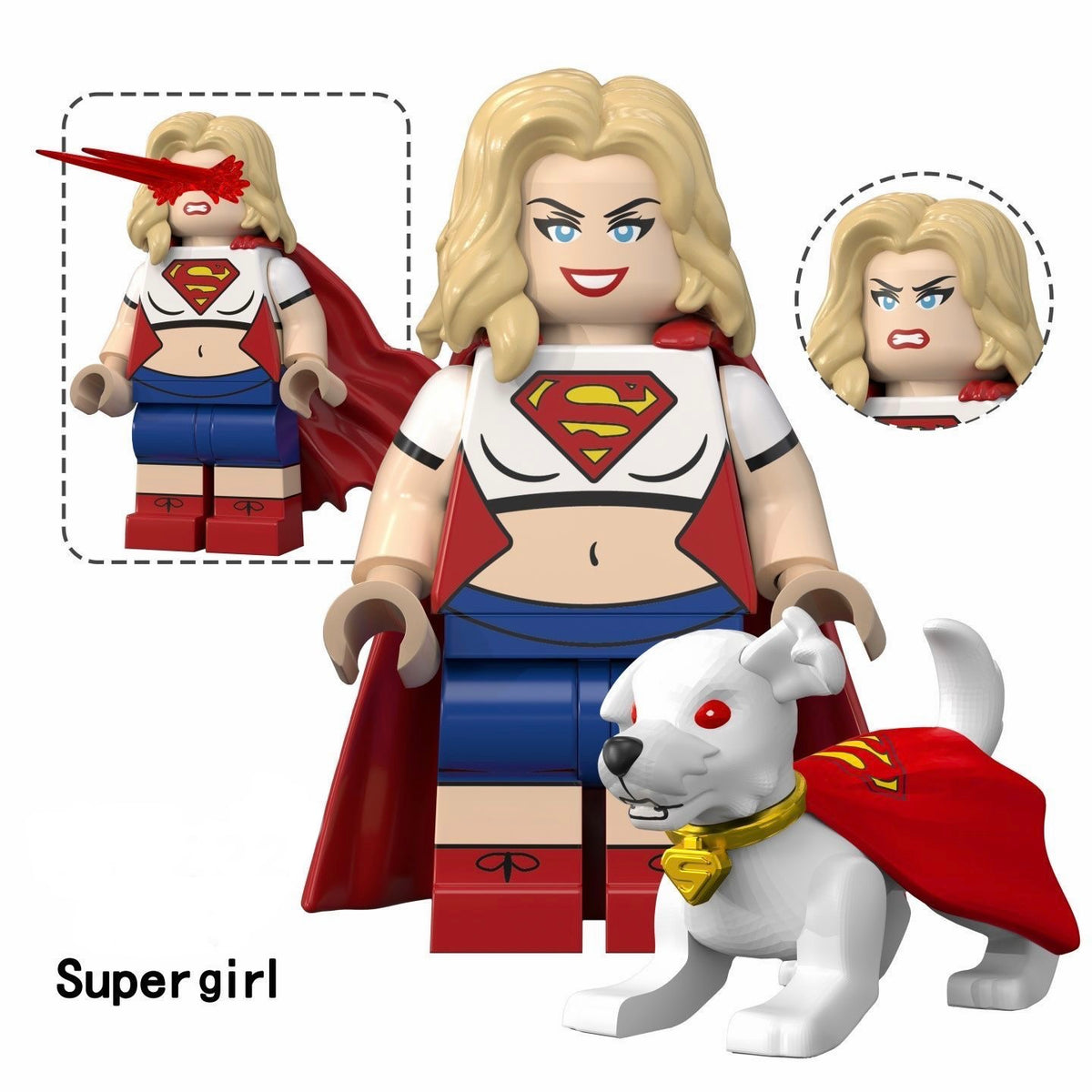 Super Girl DC superhero minifigure Lego Compatible
