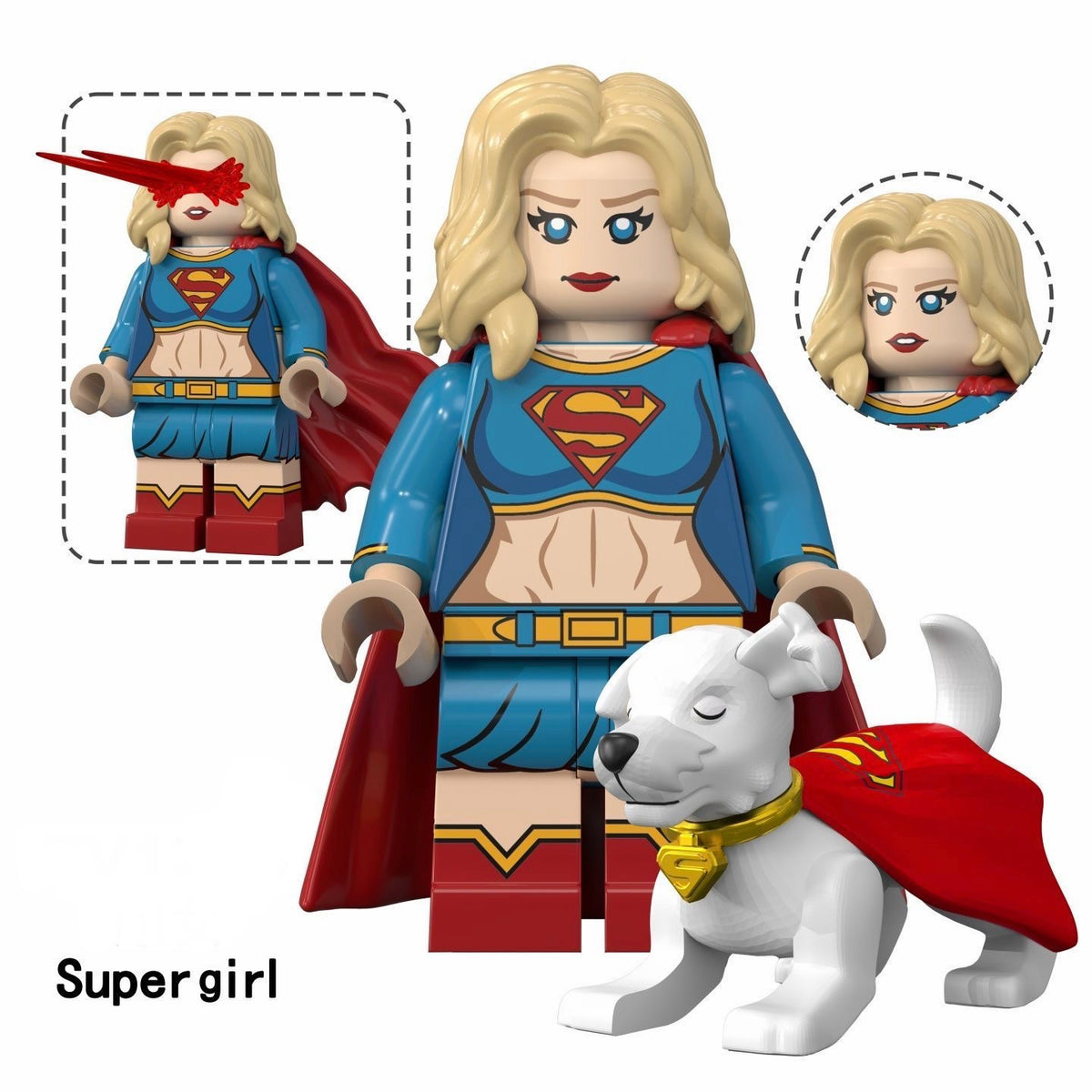 Super Girl DC superhero minifigure Lego Compatible