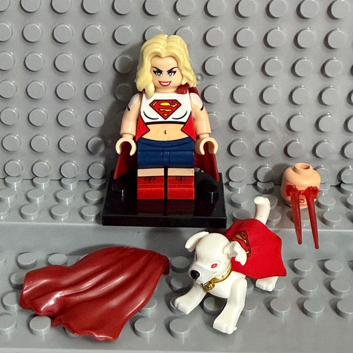 Super Girl DC superhero minifigure Lego Compatible